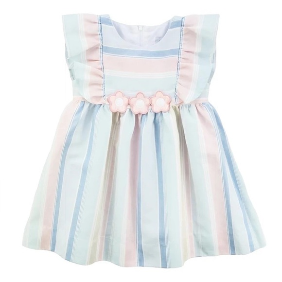 Florence Eisman Pastel Striped Dress Size 12 Months